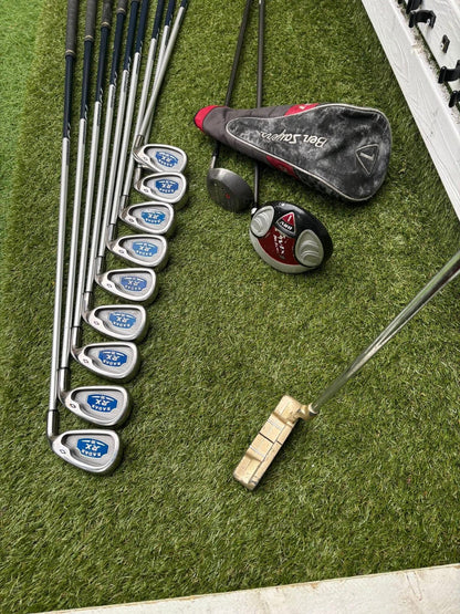 Full Golf Set | Adam RX Graphite Irons + Ben Sayers MX1 Driver + TaylorMade 5 Wood + Memphis LX Putter + Dunlop Stand Bag £120.00