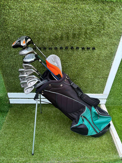 Titleist DCI Irons, Titleist DCI Sand Wedge, Confidence Woods & Inesis Stand Bag