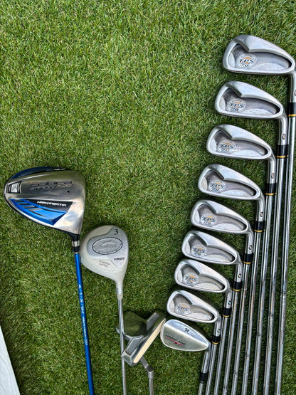 PowerBilt TPS 7.0 Irons, Cobra Driver, Slazenger 3 Wood & TaylorMade Cart Bag – Complete Golf Package