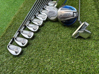 PowerBilt TPS 7.0 Irons, Cobra Driver, Slazenger 3 Wood & TaylorMade Cart Bag – Complete Golf Package