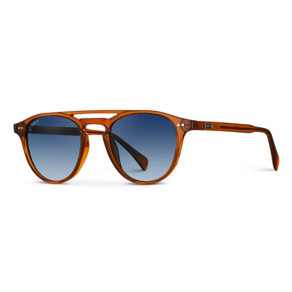 EASTON Men's Round Trendy Sunglasses in Desert Orange by WMP Eyewear