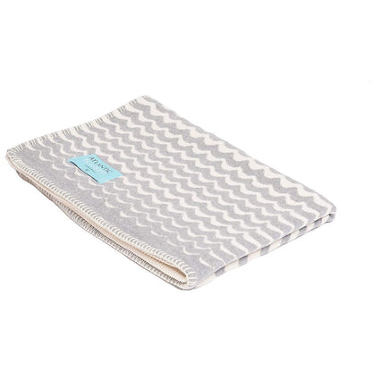 Atlanta blanket Grey Swell Brushed Cotton Single Size Bed Blanket( Throw)