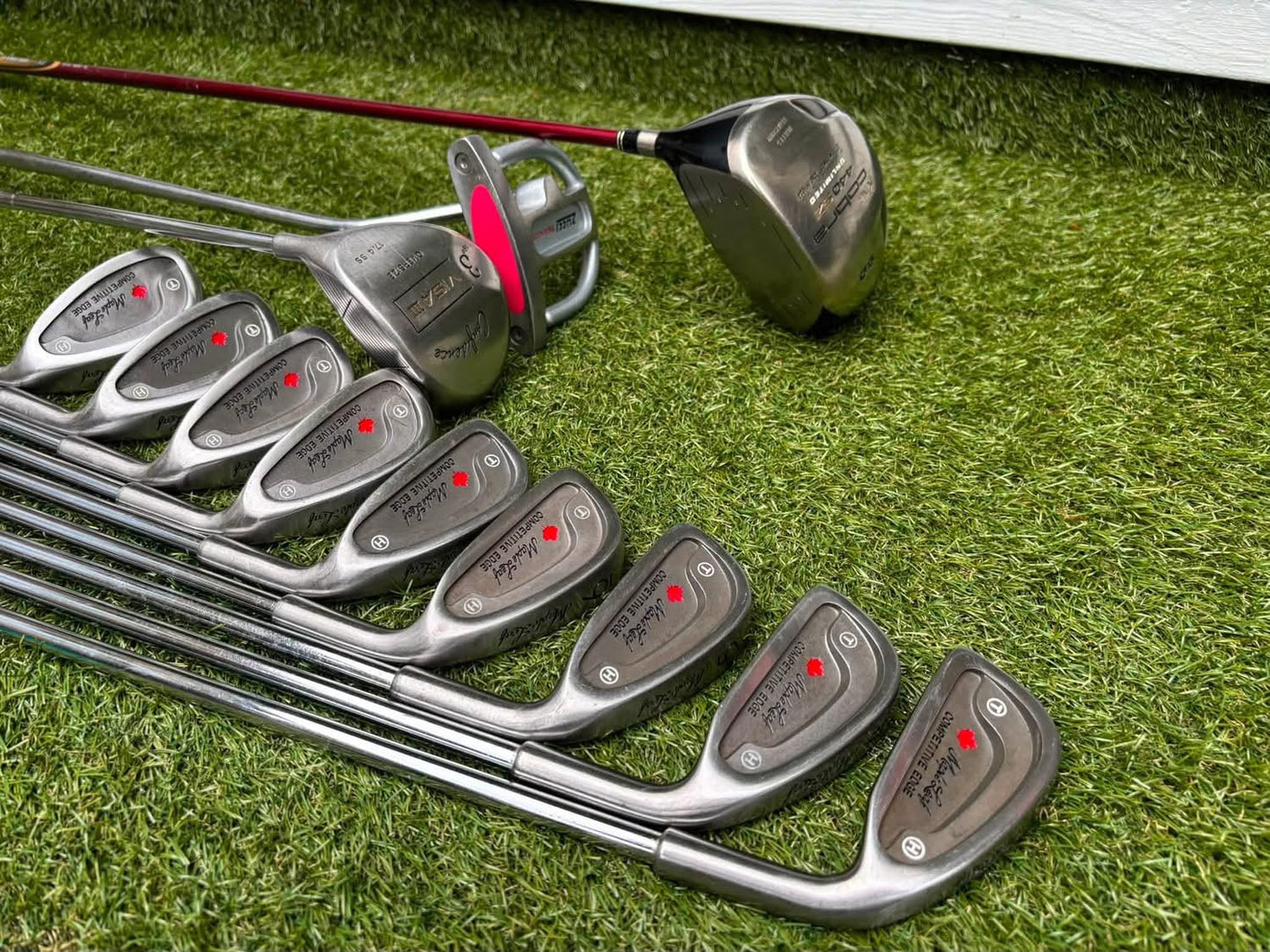 Maple Leaf Competitive Edge Irons + King Cobra Driver, 3 Wood, Zucci Putter & PowaKaddy Bag