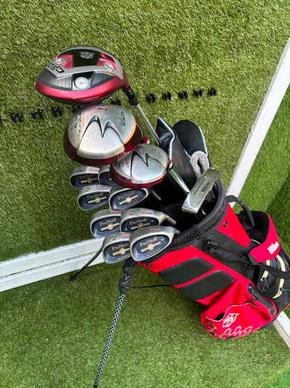 Wilson ProStaff Oversize Irons, Wilson Staff D300 Driver, Wilson Deep Red Woods & Wilson Stand Bag