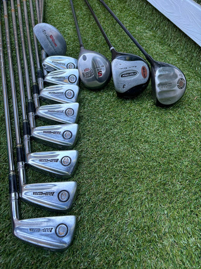 Walter Hagen Haig-Ultra 3–PW Golf Set – Hippo Driver, Wilson & Ben Sayers Woods, Wilson Putter & PowaKaddy Bag