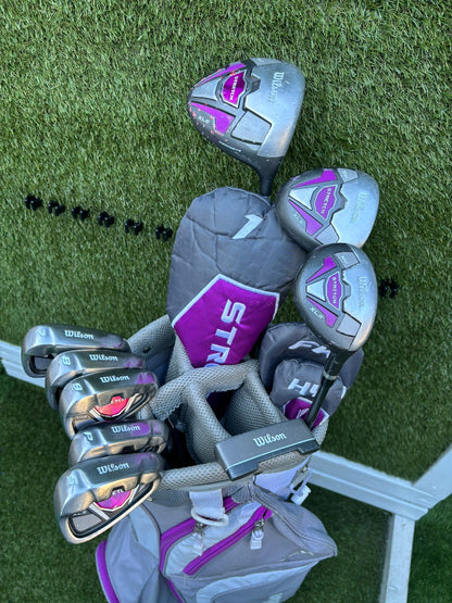 🔥 Wilson Stretch XLS Ladies Set (7–SW) + Driver / 5 Wood / Hybrid + Matching Bag