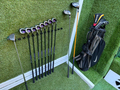 John Letters Graphite Irons, TaylorMade Driver, TaylorMade r7 Wood, EZROLL Putter & Nike Stand Bag