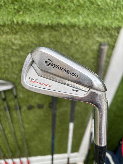 TaylorMade Tour Preferred MC Irons (4–PW) + Burner Driver, R9 Fairway, Callaway Hybrid, Ping Cadence Putter & TaylorMade Bag