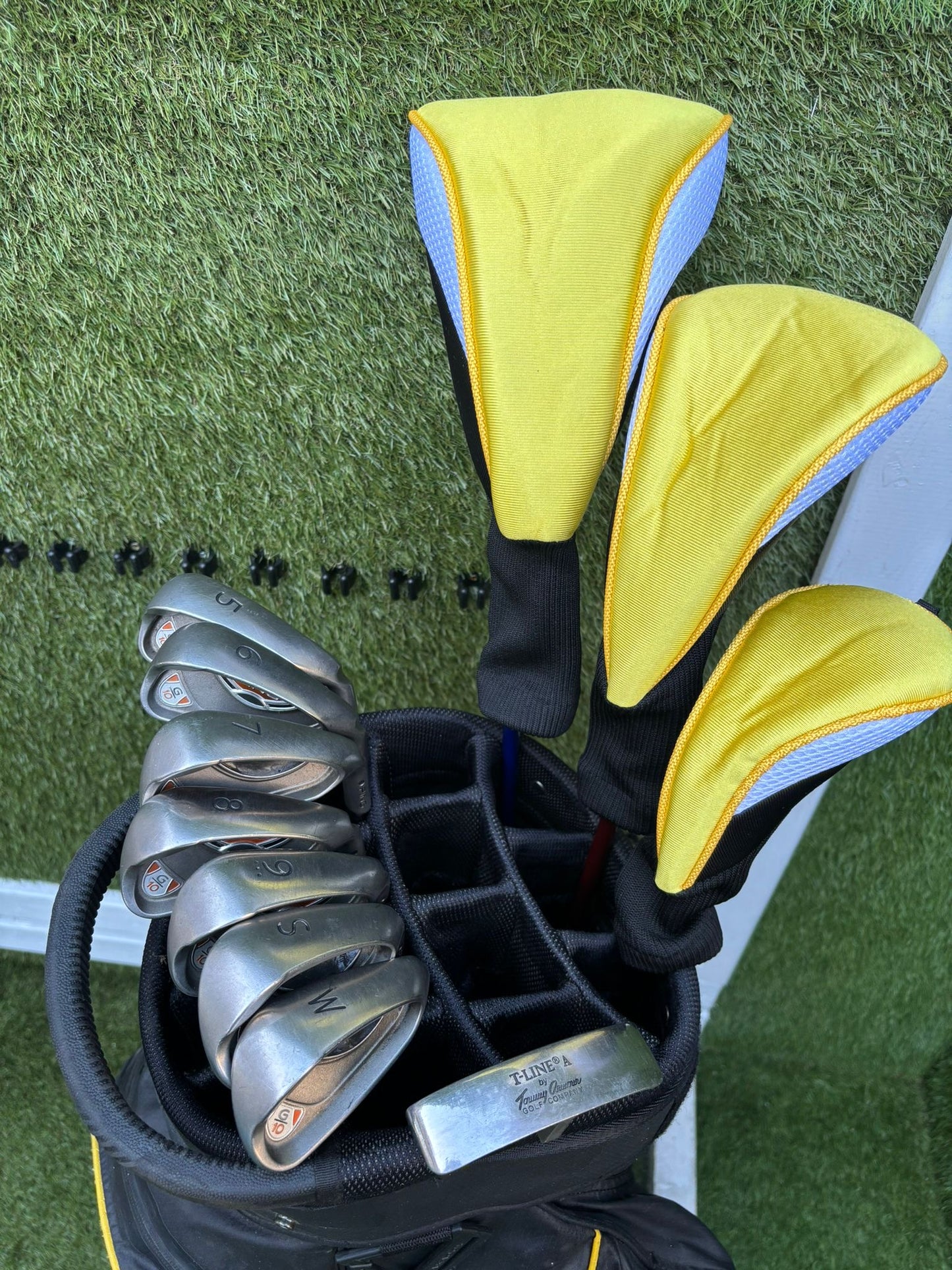 🔥 Ping G10 Irons (5–SW) + Cobra Driver + Ping G15 3 Wood + TaylorMade Hybrid + PowaKaddy Dri Waterproof Bag