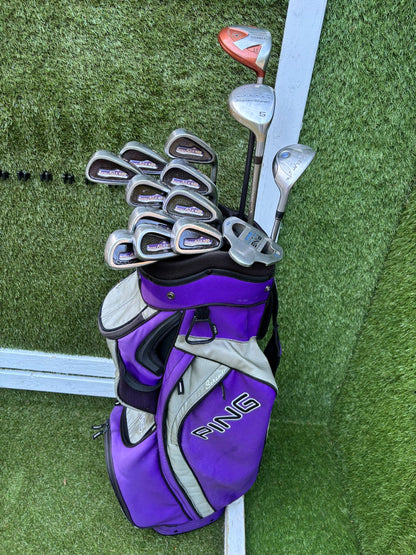 Yonex Super ADX 400 Ladies Golf Set with TaylorMade Burner Woods & PING Bag