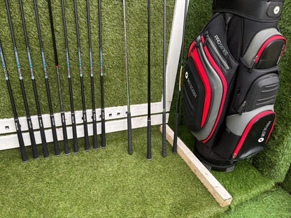 John Letters Trilogy T5 Graphite Iron Set + Woods & Motocaddy Bag