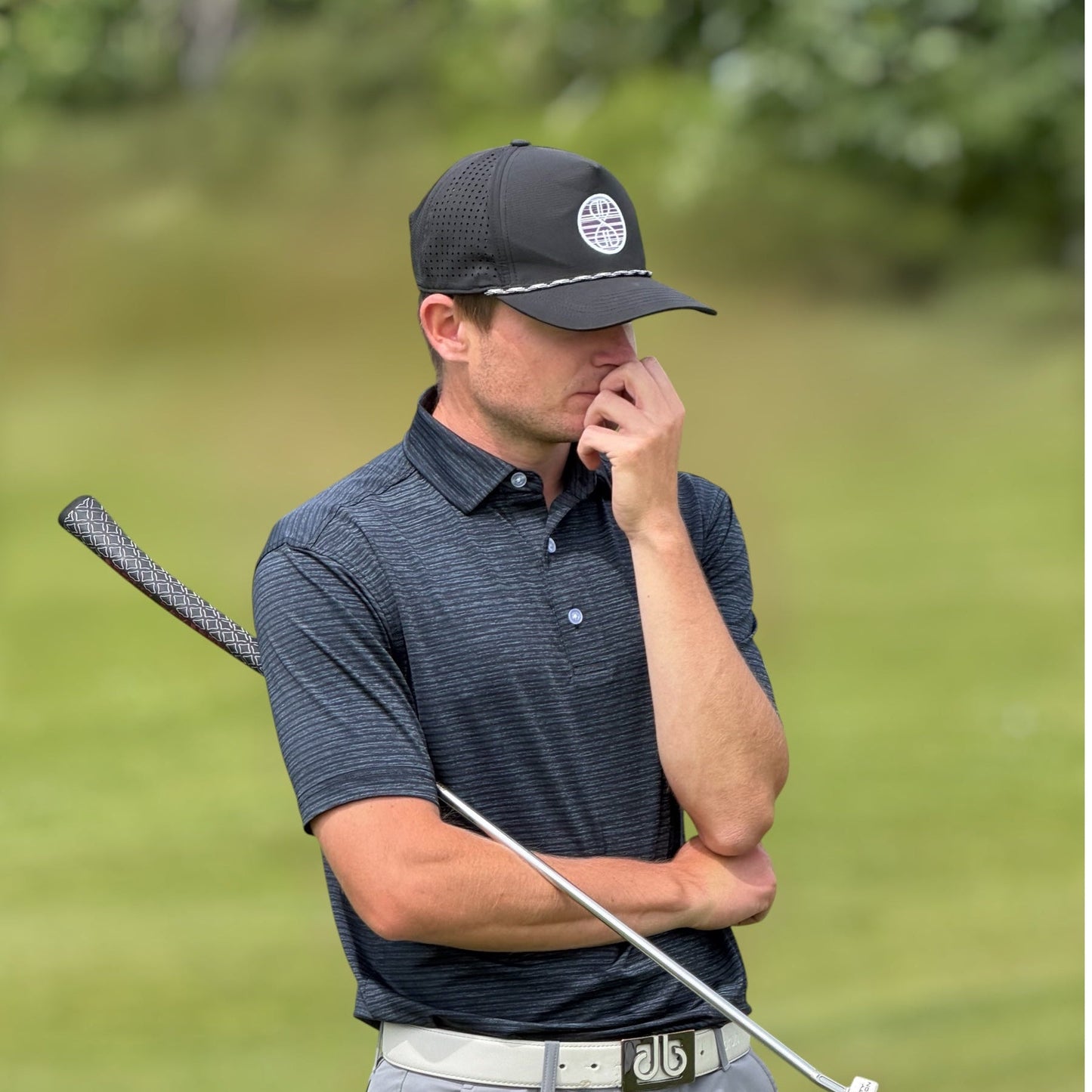 Aether Tech Obsidian Men's Golf Polo Shirt