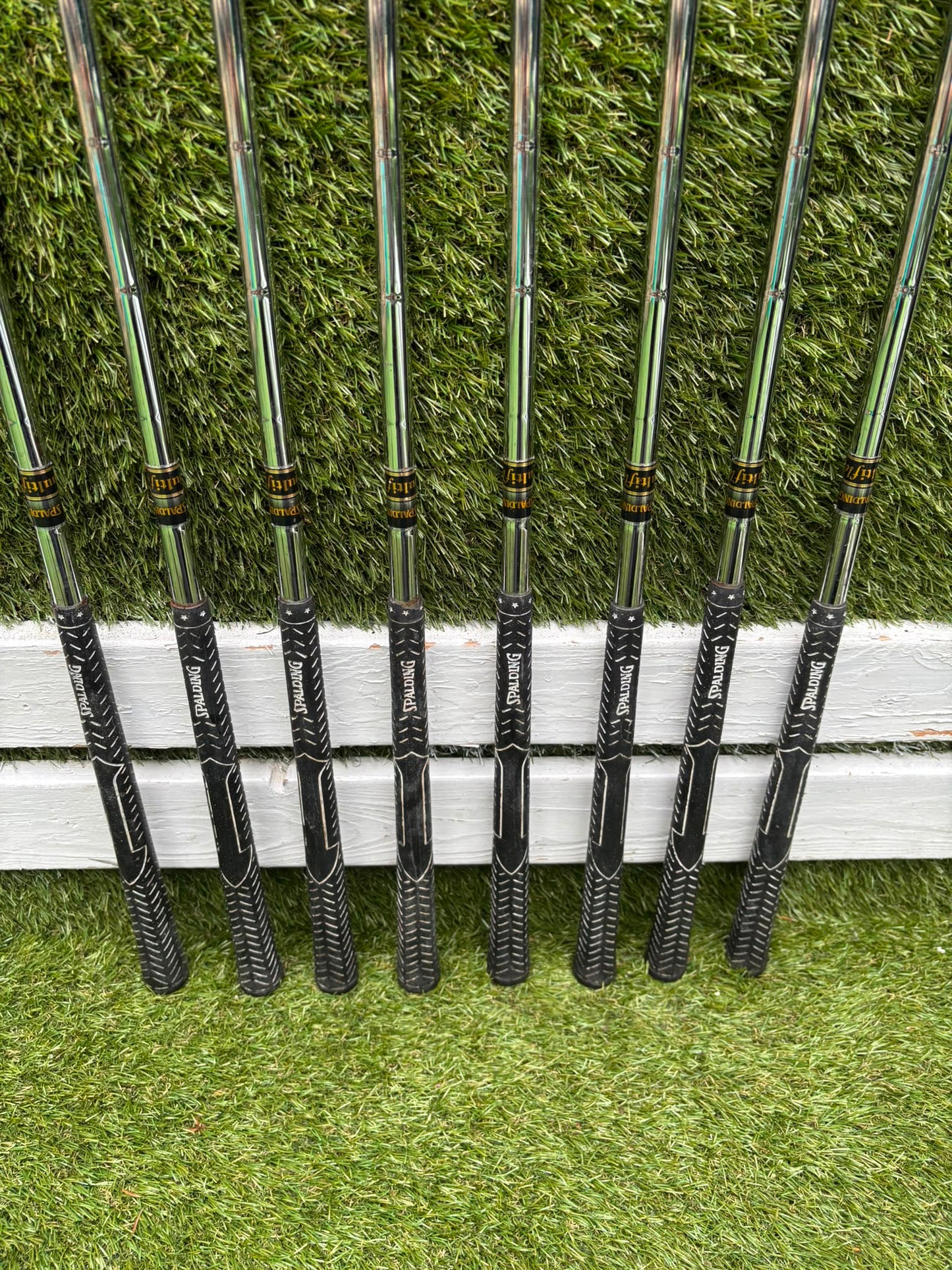 Nike Ignite Dymo² Driver, Spalding Cannon Irons (3–9, SW), TaylorMade Rescue & Rossa Putter | Callaway Stand Bag