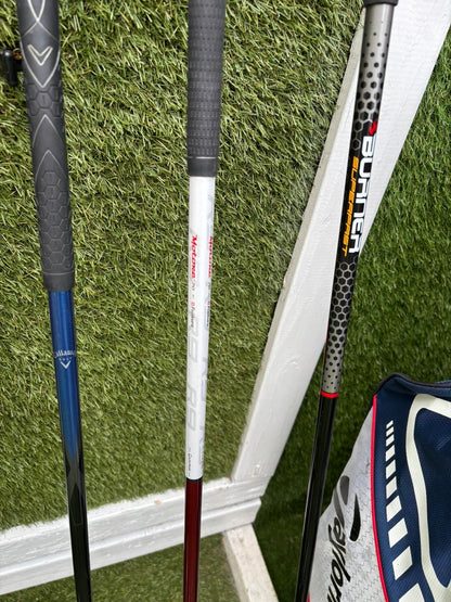 TaylorMade Tour Preferred MC Irons (4–PW) + Burner Driver, R9 Fairway, Callaway Hybrid, Ping Cadence Putter & TaylorMade Bag