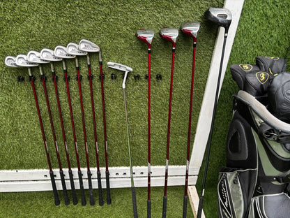 Golden Bear Irons + Xs Tech Woods + Donnay Driver + Callaway Stand Bag – 12-Club Golf Set