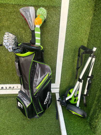 Ben Sayers M9 Full Graphite Golf Set + Forgan Bag + Matching Trolley