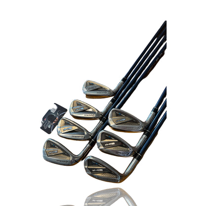 Taylormade Stunning Sim 2 Max Irons Set Left Handed Graphite Shafts Reg Flex 5-PW & SW Recently Fitted Grips