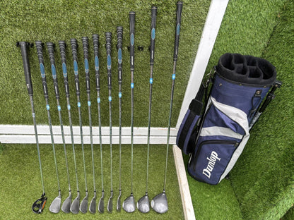 Dunlop MPX Golf Set with Matching MX II Woods, Confidence HC7 Putter & Dunlop Stand Bag