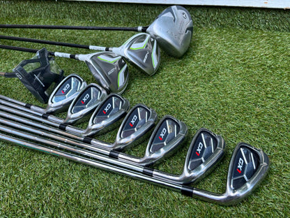 Masters GX1 Irons, Trilogy Ti-Matrix Driver, Dunlop NZ9 Fairway Woods, Wilson Infinite Buckingham Putter & PowaKaddy Cart Bag