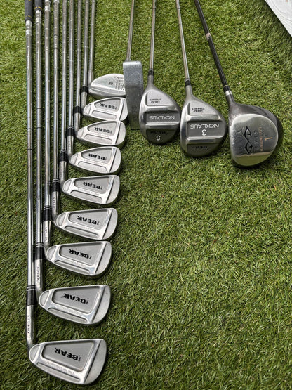 Nicklaus Linear Dynamics Golf Set with Snake Eyes Maraging Steel Driver, Matching Woods & Stand Bag
