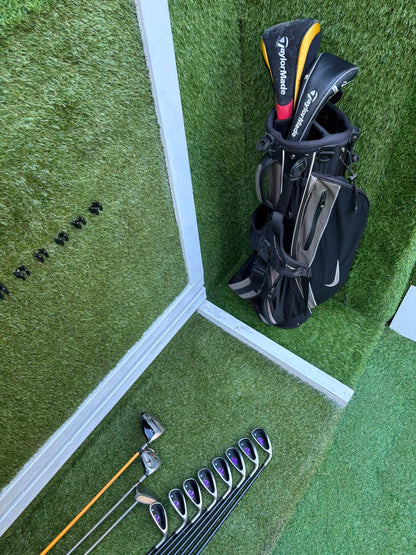 John Letters Graphite Irons, TaylorMade Driver, TaylorMade r7 Wood, EZROLL Putter & Nike Stand Bag