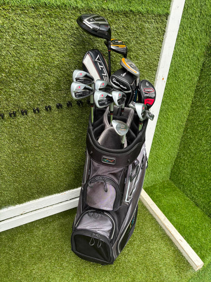 Benross Delta X Irons, Delta Driver, Adams Idea Pro Hybrid, Mizuno M-Craft IV, Vokey SM6 & Greg Norman Cart Bag
