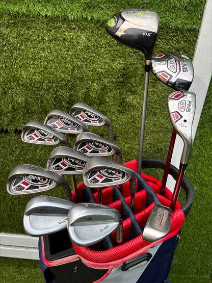 Ping G15 Complete Golf Set + Rapture Driver, Glide Wedges & Cobra Cart Bag