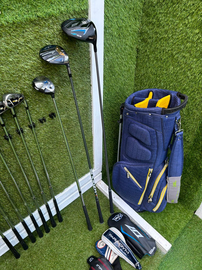 Callaway Irons, Wilson D9 Driver, Callaway Paradym X 3 Wood, Callaway X Hybrid, Wilson Infinite Putter & OUUL Premium Stand Bag