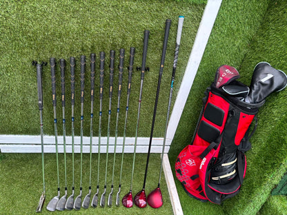 Wilson ProStaff Oversize Irons, Wilson Staff D300 Driver, Wilson Deep Red Woods & Wilson Stand Bag