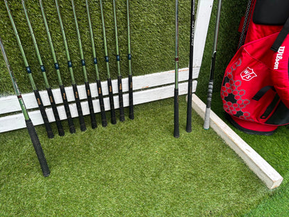 Wilson ProStaff Oversize Irons, Wilson Staff D300 Driver, Wilson Deep Red Woods & Wilson Stand Bag
