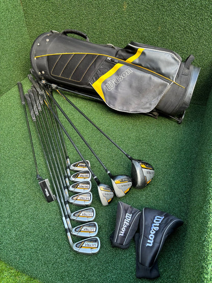 Wilson Ultra High Launch Complete Golf Set – 5–SW Irons, Matching Woods, Putter & Wilson Stand Bag