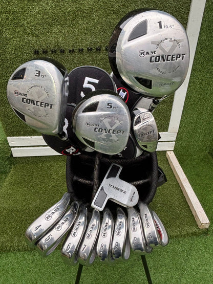 RAM Concept X Complete 14-Club Golf Set + Stand Bag - Free Delivery