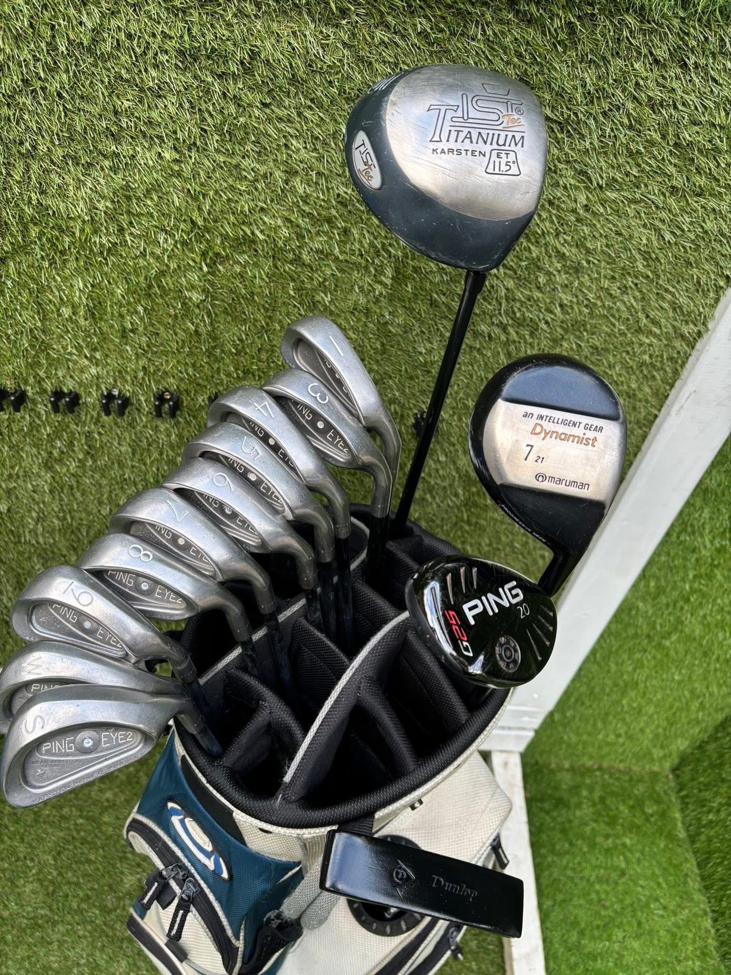 PING Eye 2 Full Set (White Dot • 1-SW + Woods + Hybrid + Putter + Bag)