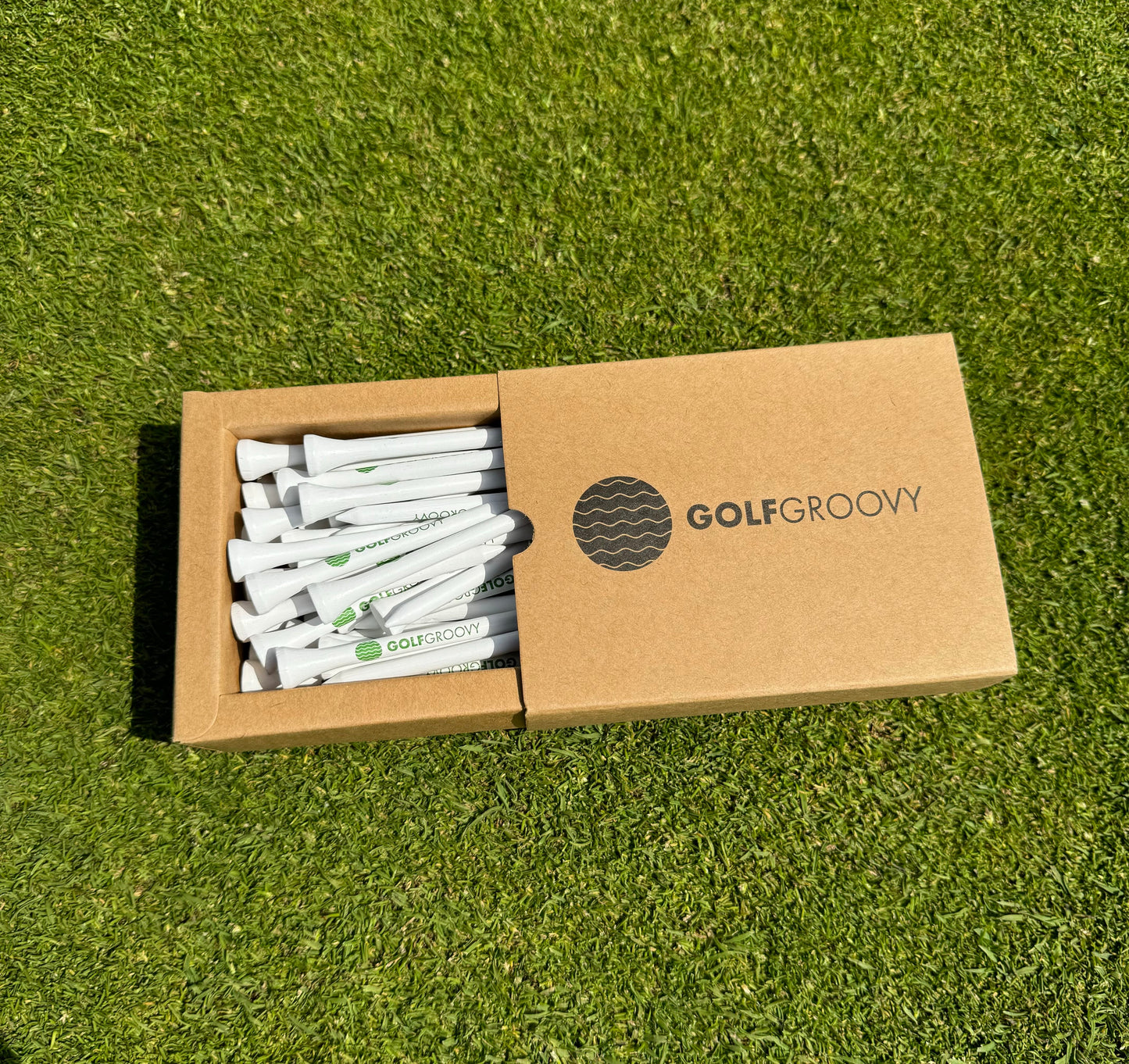 70mm White Bamboo Golf Tees | Eco Durable | 50-Pack
