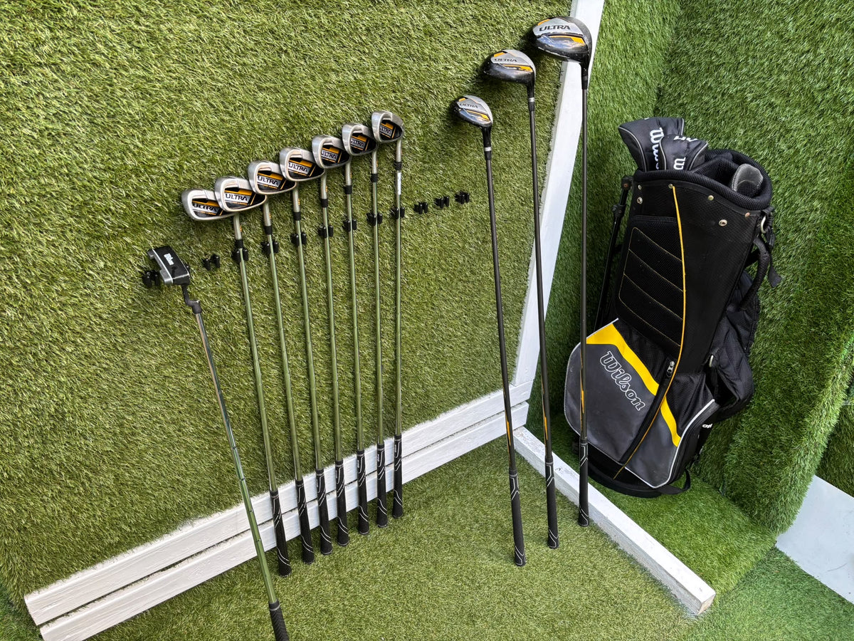 Wilson Ultra High Launch Complete Golf Set – 5–SW Irons, Matching Woods, Putter & Wilson Stand Bag