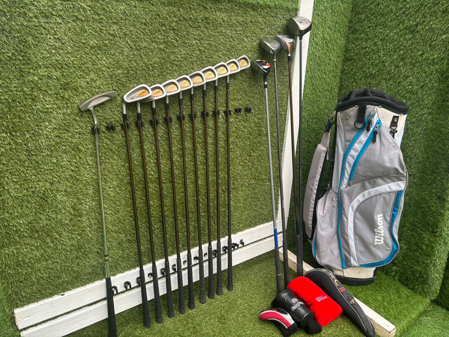 LEFT-HANDED Wilson Ultra Select Irons (3–SW) + Big Bertha Driver + Woods + Hybrid (14 Clubs)