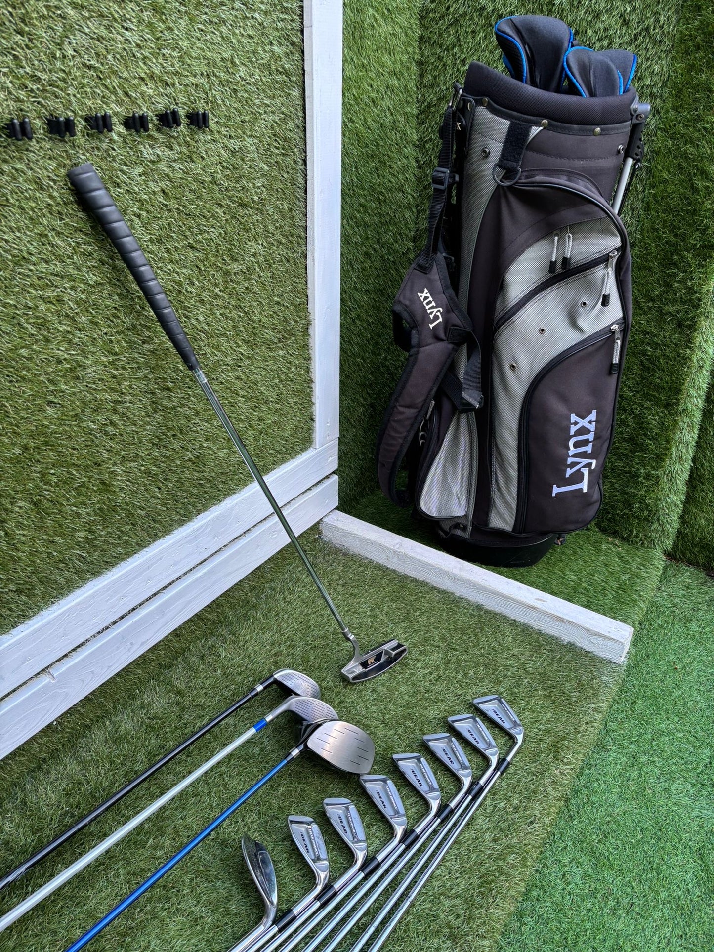 Jack Nicklaus Bear Iron Set + John Letters Driver + Woods + Bag – Full Starter Setup