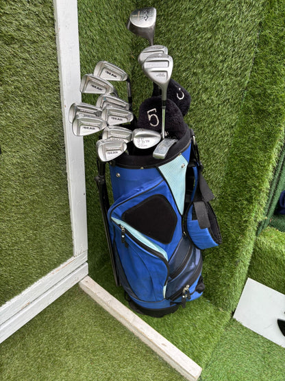 Nicklaus Linear Dynamics Golf Set with Snake Eyes Maraging Steel Driver, Matching Woods & Stand Bag