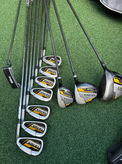 Wilson Ultra High Launch Complete Golf Set – 5–SW Irons, Matching Woods, Putter & Wilson Stand Bag