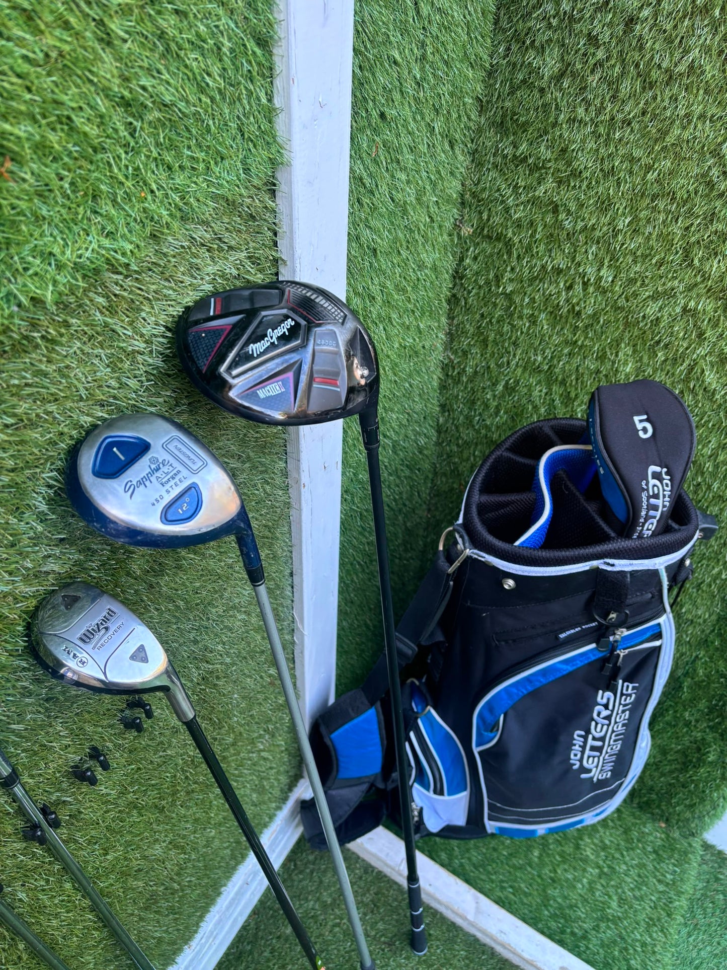 Ben Sayers M7 Golf Set with MacGregor MacTec X Driver, RAM Hybrid & John Letters Stand Bag