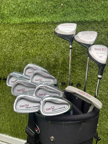 Unused and Boxed Dyna-Tech “Tech Force” Full Golf Set (5–SW) + Driver, 3 Wood, Hybrid + Bag