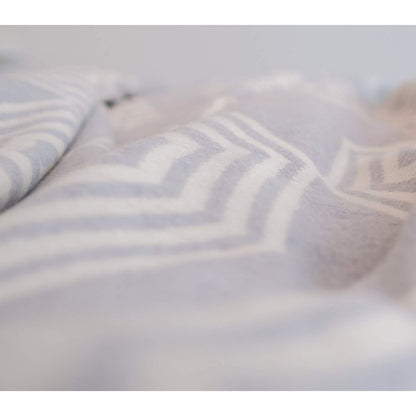Grey King Size Reversible Cotton Blanket 160x220cm