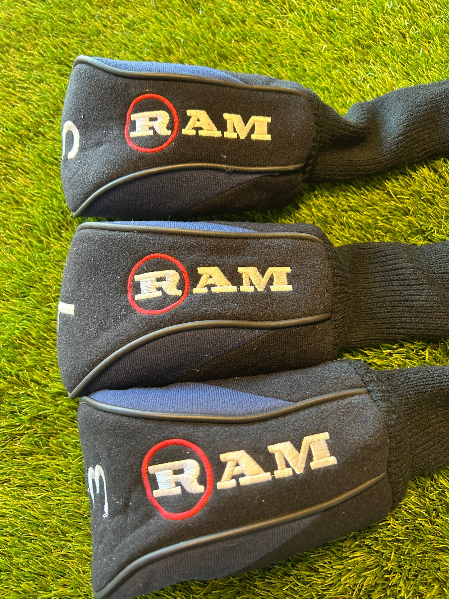 Ram Concept Wood set 3-17 degree, 5-21 degree, 7-24 degree Graphite regular flex Shaft - RH head covers included