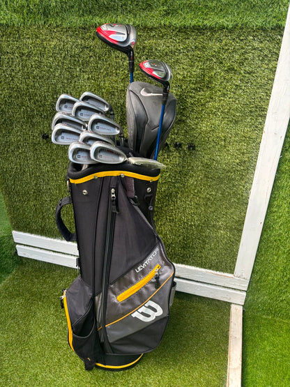 Wilson Deep Red Irons, Nike VR II Pro Woods, Brand New Putter & Wilson Cart Bag
