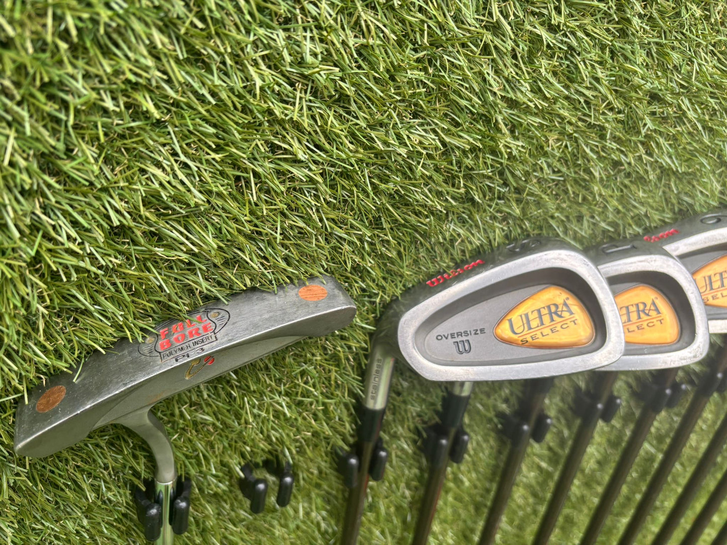 LEFT-HANDED Wilson Ultra Select Irons (3–SW) + Big Bertha Driver + Woods + Hybrid (14 Clubs)