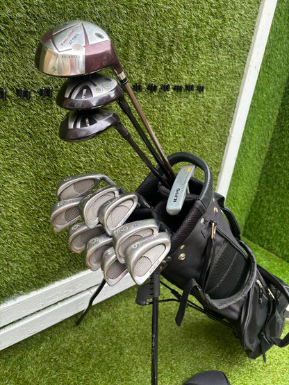 Ladies / Teenager Golf Set – Yonex V-Mass Woods, Fazer Flowline HOT-1 Irons & Bullet Stand Bag
