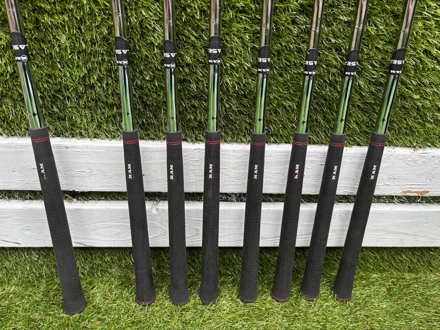 RAM Laser Hybrid Iron Set with GX7 Driver Wood, Steelhead Plus Woods & Powakaddy Bag
