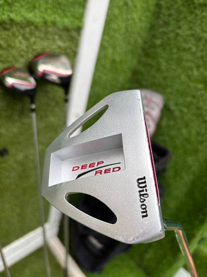 Wilson Deep Red Full Matching Golf Set (5–SW) with Titleist Stand Bag