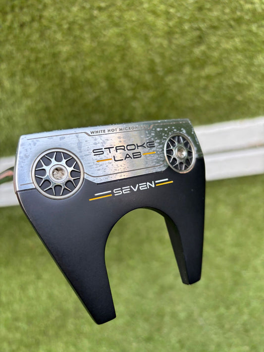 Left-Handed Odyssey Stroke Lab Seven Putter with SuperStroke Grip & Headcover