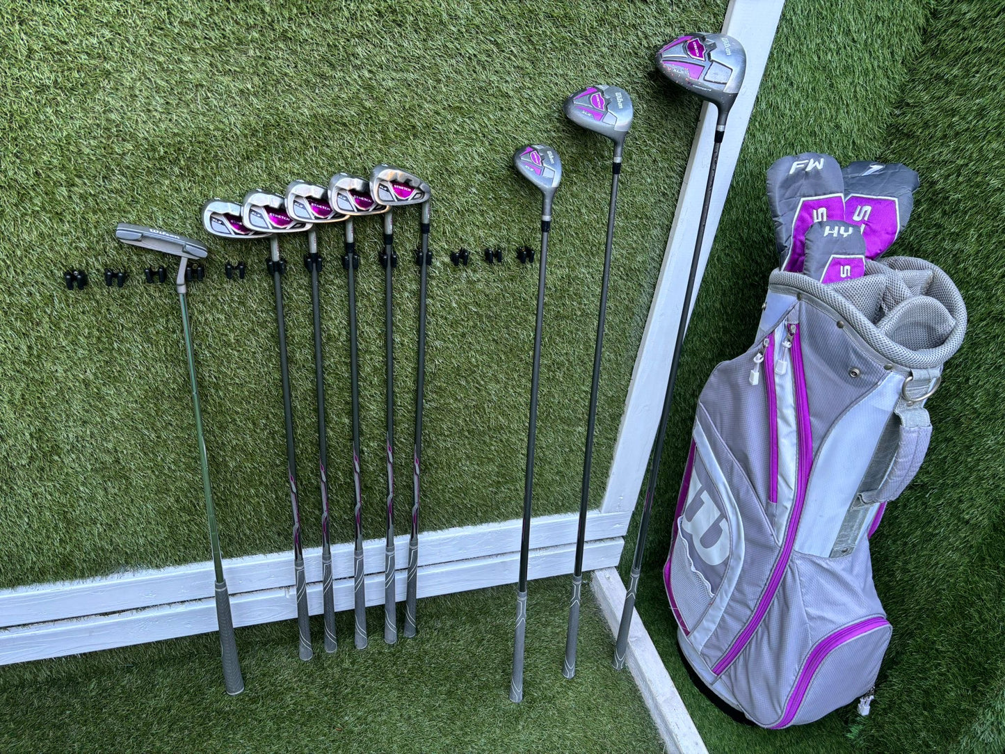 🔥 Wilson Stretch XLS Ladies Set (7–SW) + Driver / 5 Wood / Hybrid + Matching Bag
